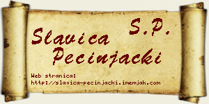 Slavica Pecinjački vizit kartica